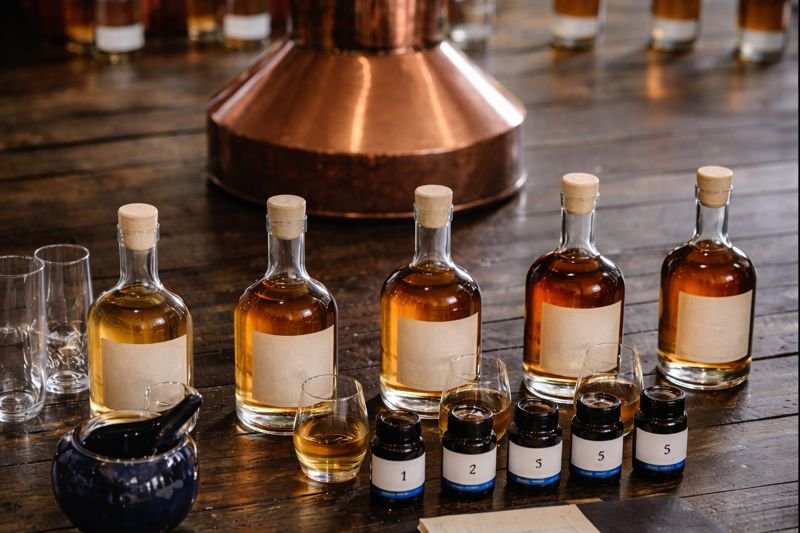 Close-up of a legacy cask head and markings